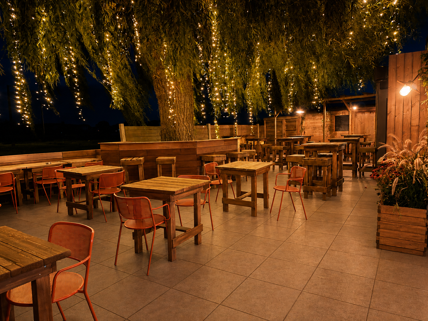 Café du Pleureur — terrasse sous le saule pleureur
